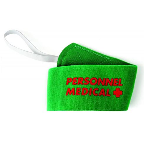 Rugby Medical Staff Armband With Velcro Green - Tremblay