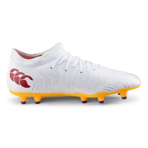 Rugby Shoes Speed Infinite Team FG Molded Studs Dry Ground White/Yellow - Canterbury