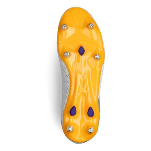 Rugby Boots Speed Infinite Team SG Hybrid All-Terrain White/Yellow - Canterbury