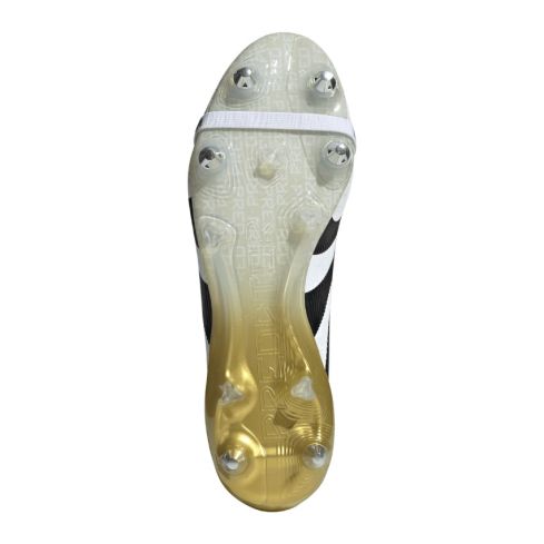 Predator Elite Rugby Boots Fold-Over Tongue SG Hybrid White/Gold/Black - Adidas