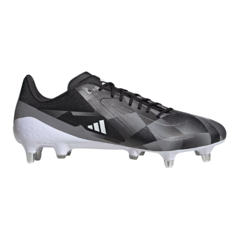 Rugby Boots Adizero RS15 Ultimate (SG) Hybrid Studs Soft Ground Black/White/Grey - Adidas