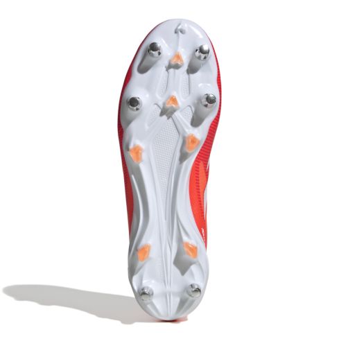 Adizero RS15 Ultimate Rugby Shoes (SG) Hybrid Studs for Soft Ground Red and Orange - adidas