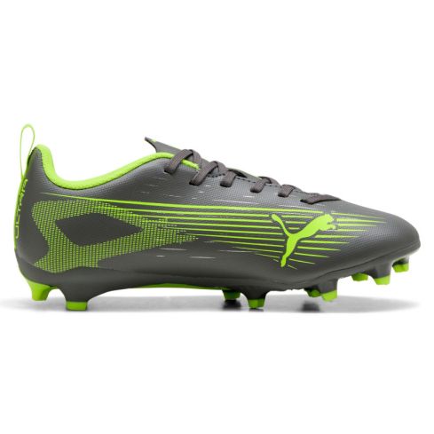 Kids' Ultra 5 Play Rugby Boots FG/AG Molded Studs Firm Ground Grey/Green - Puma