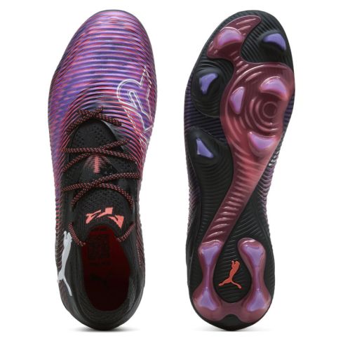 Puma Future 8 Ultimate FG Rugby Shoes Molded Cleats for Firm Ground Purple/Black/Orange - Puma