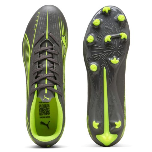 Ultra 5 Play Rugby Boots FG/AG Molded Studs Firm Ground Grey/Green - Puma