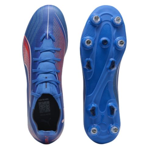 Ultra 6 Match SG Untamed Hybrid Rugby Boots Soft Ground Blue and Orange - Puma
