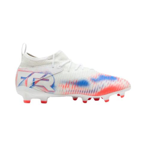 Kids' Rugby Boots Future 8 Match FG/AG Molded Studs White Red Blue - Puma