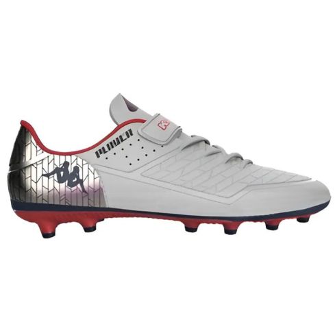 Kids' Rugby Boots Kombat Player EV (FG) with Molded Studs White Red - Kappa