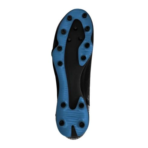 Kids Rugby Boots Kombat Player EV (FG) Moulded Studs Black Blue - Kappa