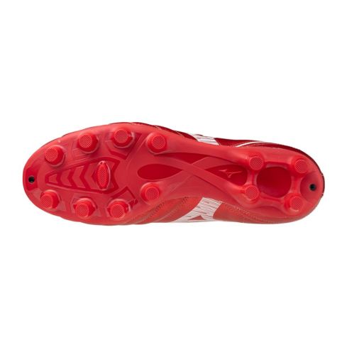 Monarcida Neo III Select rugby boots with molded studs, red - Mizuno
