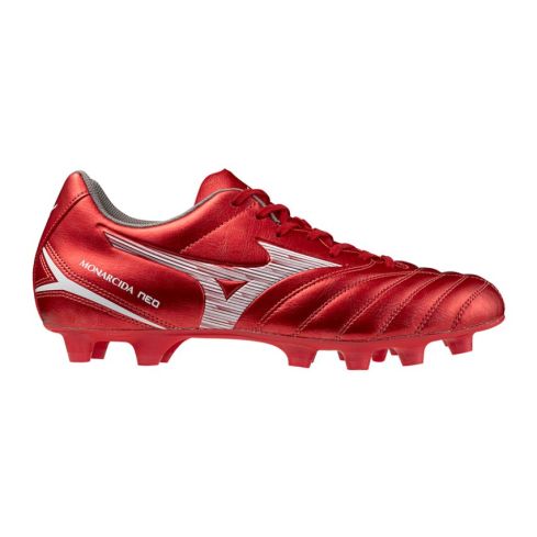 Monarcida Neo III Select rugby boots with molded studs, red - Mizuno