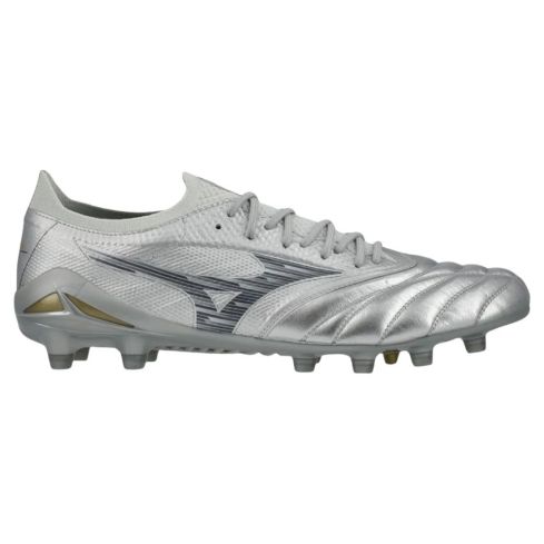 Chaussures Rugby Morelia Neo Beta Elite (FG) Crampons Moulés Terrain Sec Mizuno Platinum Silver Argenté - Mizuno