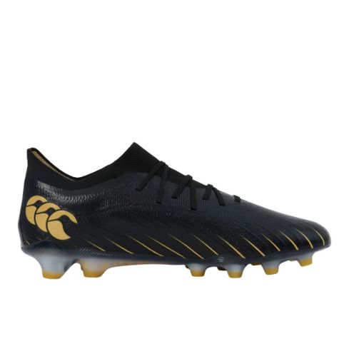 Rugby Boots Speed Infinite Elite Molded Firm Ground Black and Gold - Canterbury