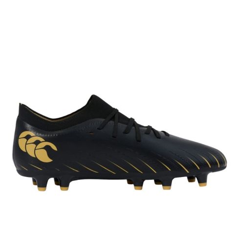 Rugby Boots Speed Infinite Pro Molded Firm Ground Black and Gold - Canterbury