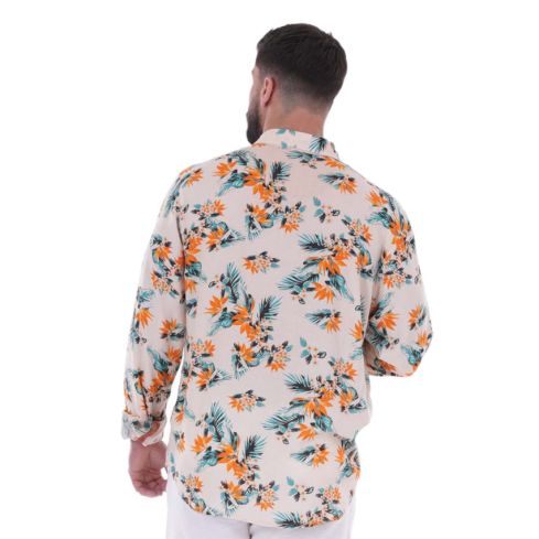 Rugby Long Sleeve Shirt Palm Beach Off-White - Ruckfield