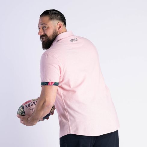 ★WAIKEI★ Logo Rugby Collar Short Sleeve T-Shirt Pink YK23H MUSINSA | WAI KEI Logo Rugby Collar Short Sleeve T-shirt Pink