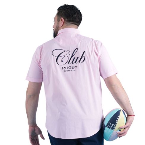 Short-Sleeved Pink Rugby Club Shirt - Ruckfield