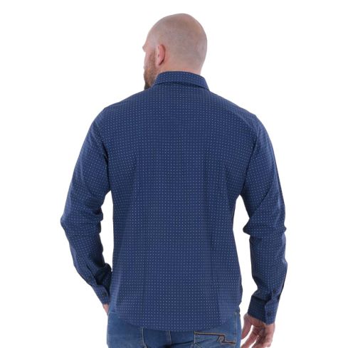 Long-Sleeve Shirt "City Line" Navy Blue - Ruckfield