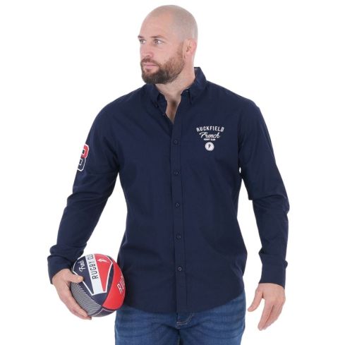 Navy Long Sleeve Shirt French Rugby Club - Ruckfield