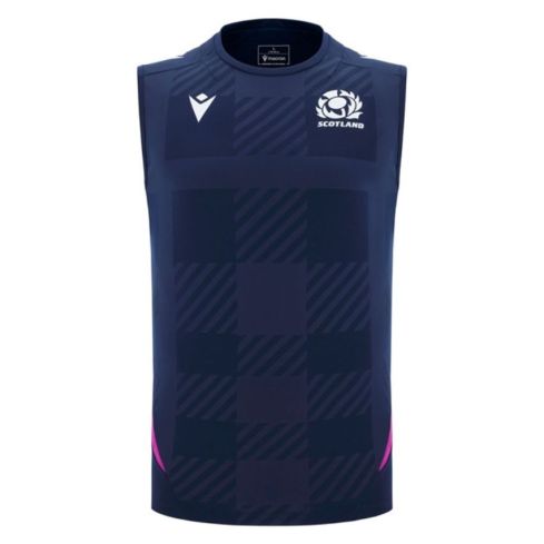 Scotland Rugby Training Tank Top 2025/2026 Navy - Macron