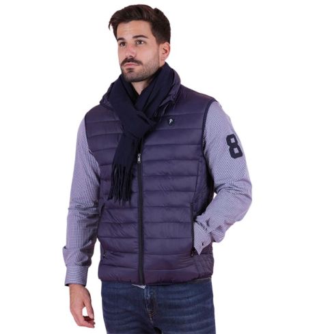 Sleeveless Rugby Puffer Members Club House Navy Blue - Ruckfield