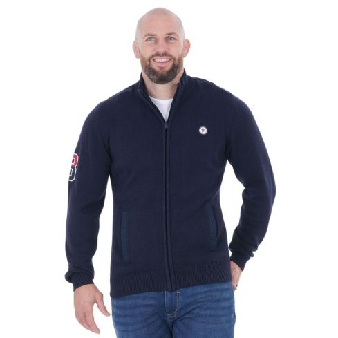Zipped Cardigan Rugby French Rugby Club Navy Blue - Ruckfield