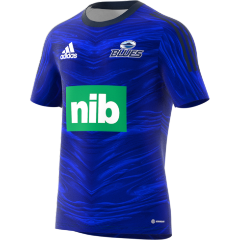 adidas Blues 2022 Mens Alternate Rugby Union Jersey Shirt White/Blue