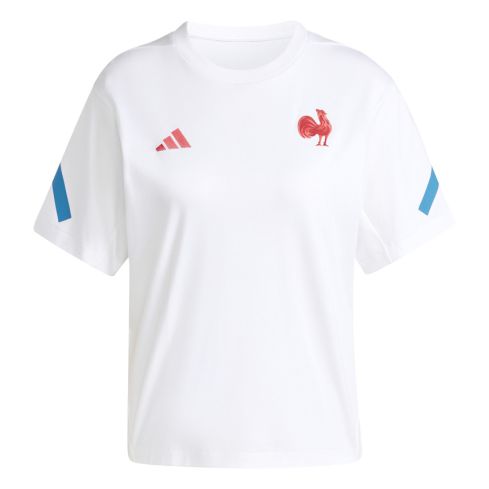 Women's Rugby T-shirt France 2024/2025 White - Adidas