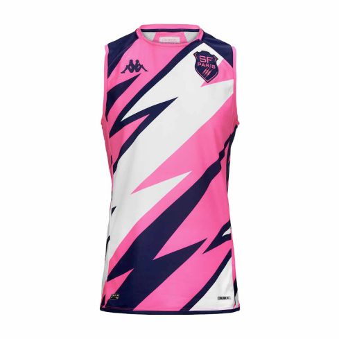 Small Stade Francais Rugby 2011/12 Shirt - Rare Pink Floral Adidas SF  France Top