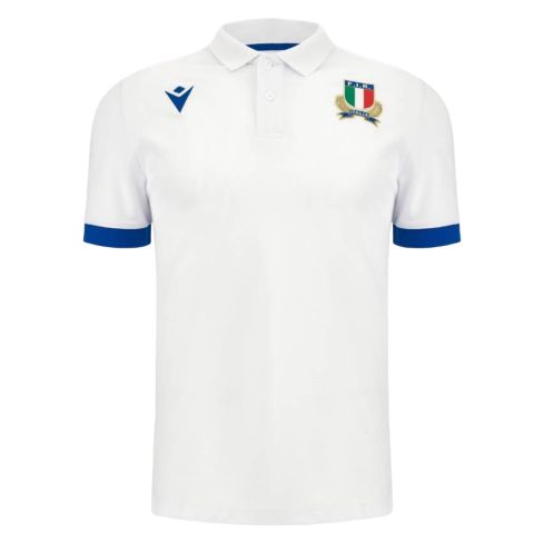 Italy Away Replica Rugby Jersey White Cotton - Macron
