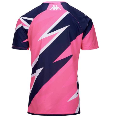 Small Stade Francais Rugby 2011/12 Shirt - Rare Pink Floral Adidas SF  France Top