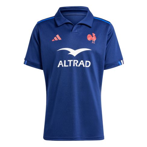 Vintage Adidas Men's French Rugby Red Away Jersey FFR / XV