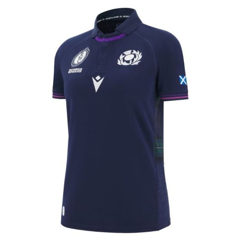 Camiseta de Rugby para Mujer Local Escocia WRWC Azul Marino 2025/2026 - Macron