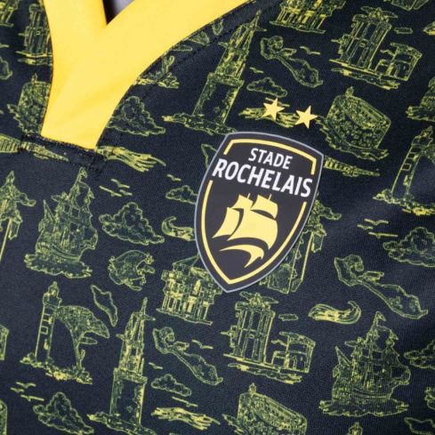 Replica Rugby Jersey Stade Rochelais Home Kids 2024-2025 - Adidas