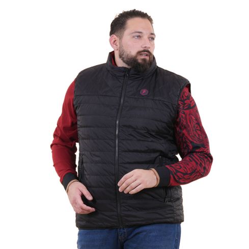 Reversible sleeveless jacket Maori black / red - RUCKFIELD