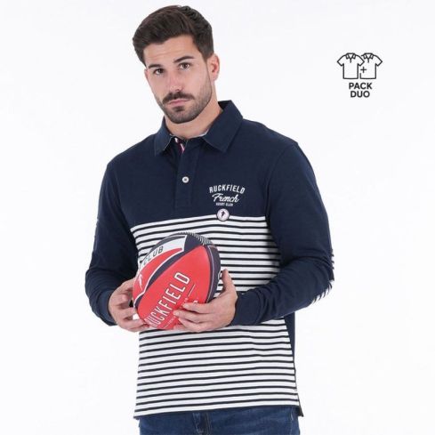 Pack duo long-sleeved sailor polo shirt Ruckfield French Rugby Club - Ruckfield