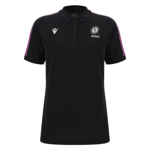 Women's Rugby World Cup 2025 Black Striped Polo - Macron