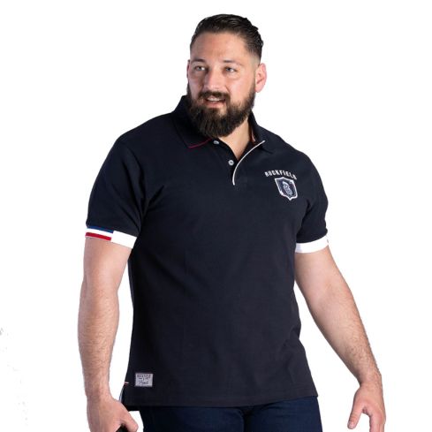 Short-Sleeve French Rugby Club Navy Blue Rugby Polo - Ruckfield