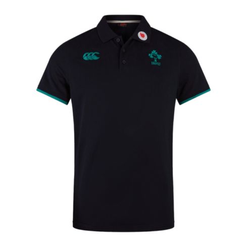 Ireland Rugby Polo Black/Green 24/25 - Canterbury