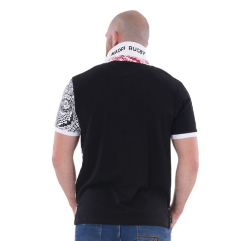 Polo Rugby Short Sleeve IWI Maori Black - Ruckfield