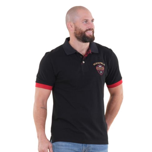 Short Sleeve Rugby Polo Maori Black - Ruckfield