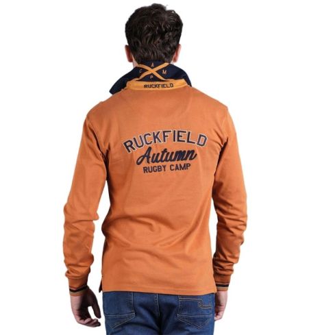 Long Sleeve Rugby Polo Autumn Camp Orange - Ruckfield