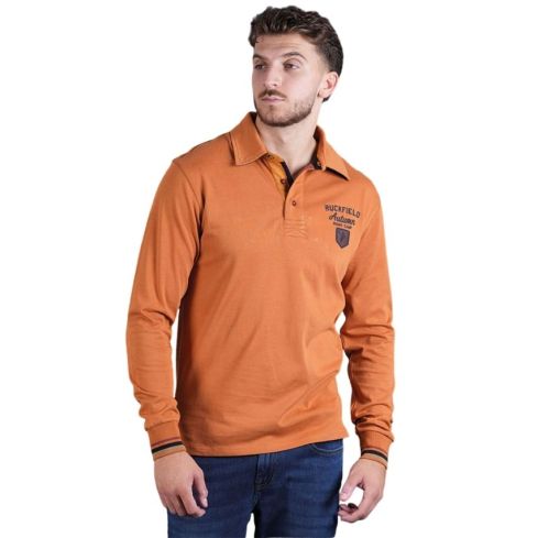 Long Sleeve Rugby Polo Autumn Camp Orange - Ruckfield