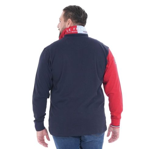 Navy Long Sleeve Polo French Rugby Club - Ruckfield
