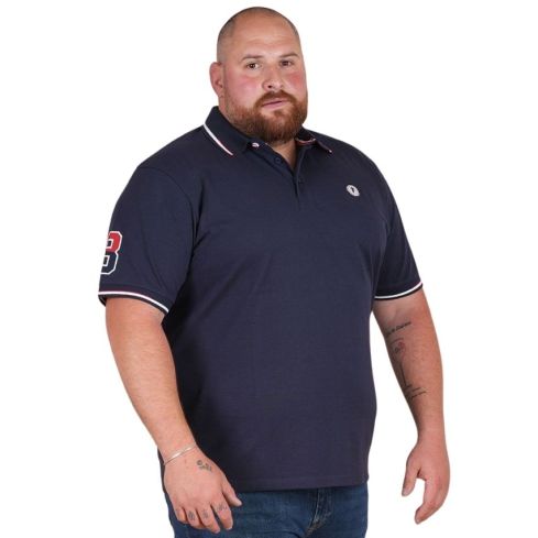 Ruckfield French Club Short-Sleeve Rugby Polo Navy Blue