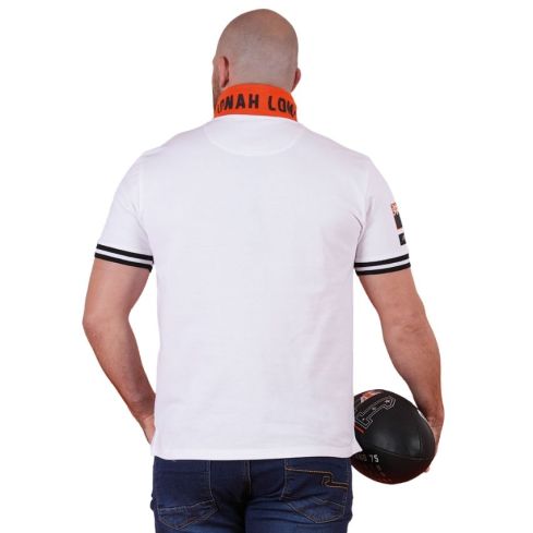 White Short Sleeve Rugby Polo Jonah Lomu - Ruckfield
