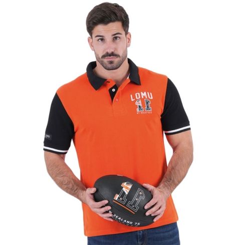 Ruckfield Jonah Lomu Short-Sleeve Rugby Polo Orange