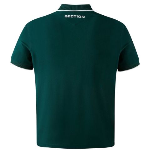 Men's Rugby Polo Shirt Short Sleeves Section Paloise Green 2025/2026 - Macron