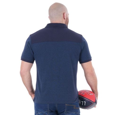 Heather Blue Rugby Polo Shirt - Ruckfield