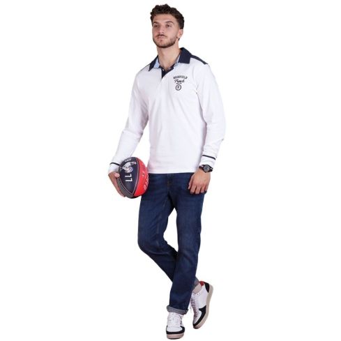 Polo Rugby long sleeve French Rugby Club White - Ruckfield